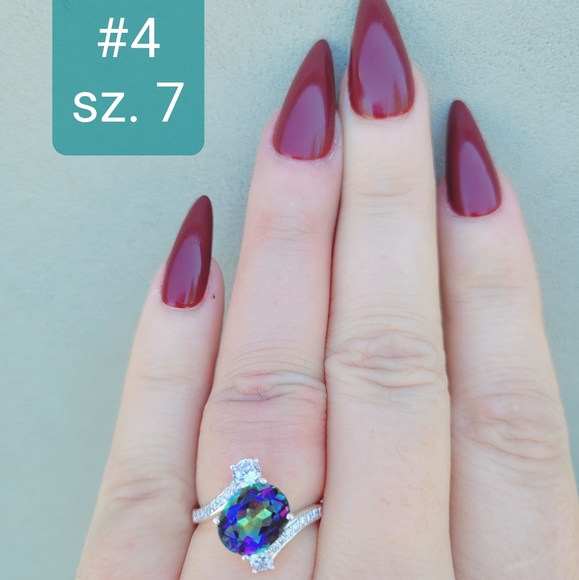 Pick your Rainbow Topaz .925 Ring NWOT 👈 - Picture 7 of 10